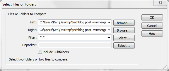 how to use winmerge