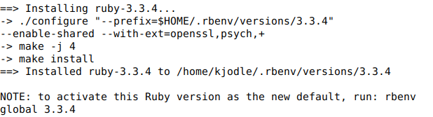 Installing Ruby 3.3.4