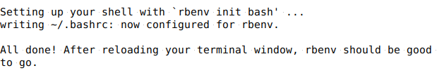 Setting up your shell with rbenv init bash